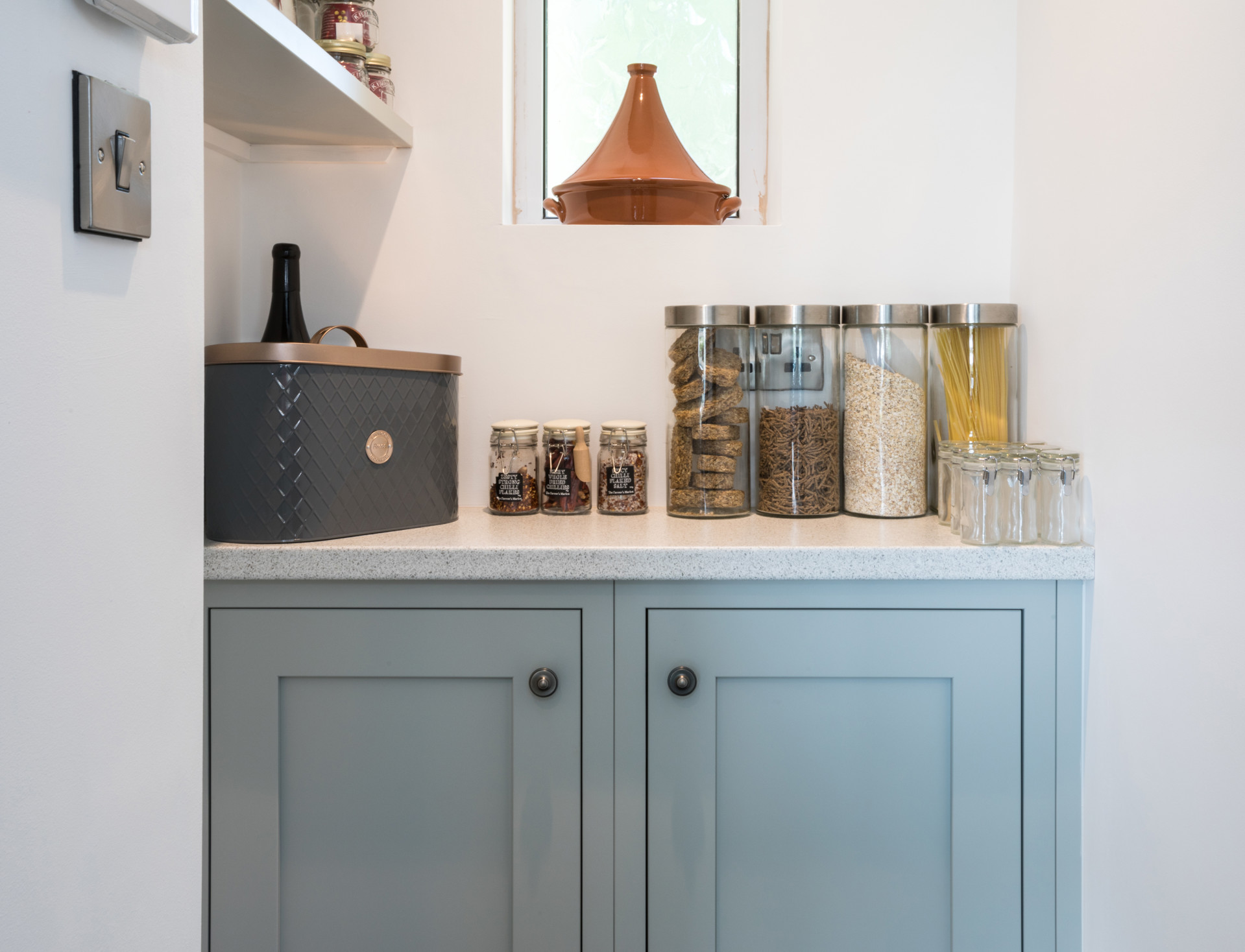 In-frame Shaker | Partridge Grey | Hartforth Blue Kitchen