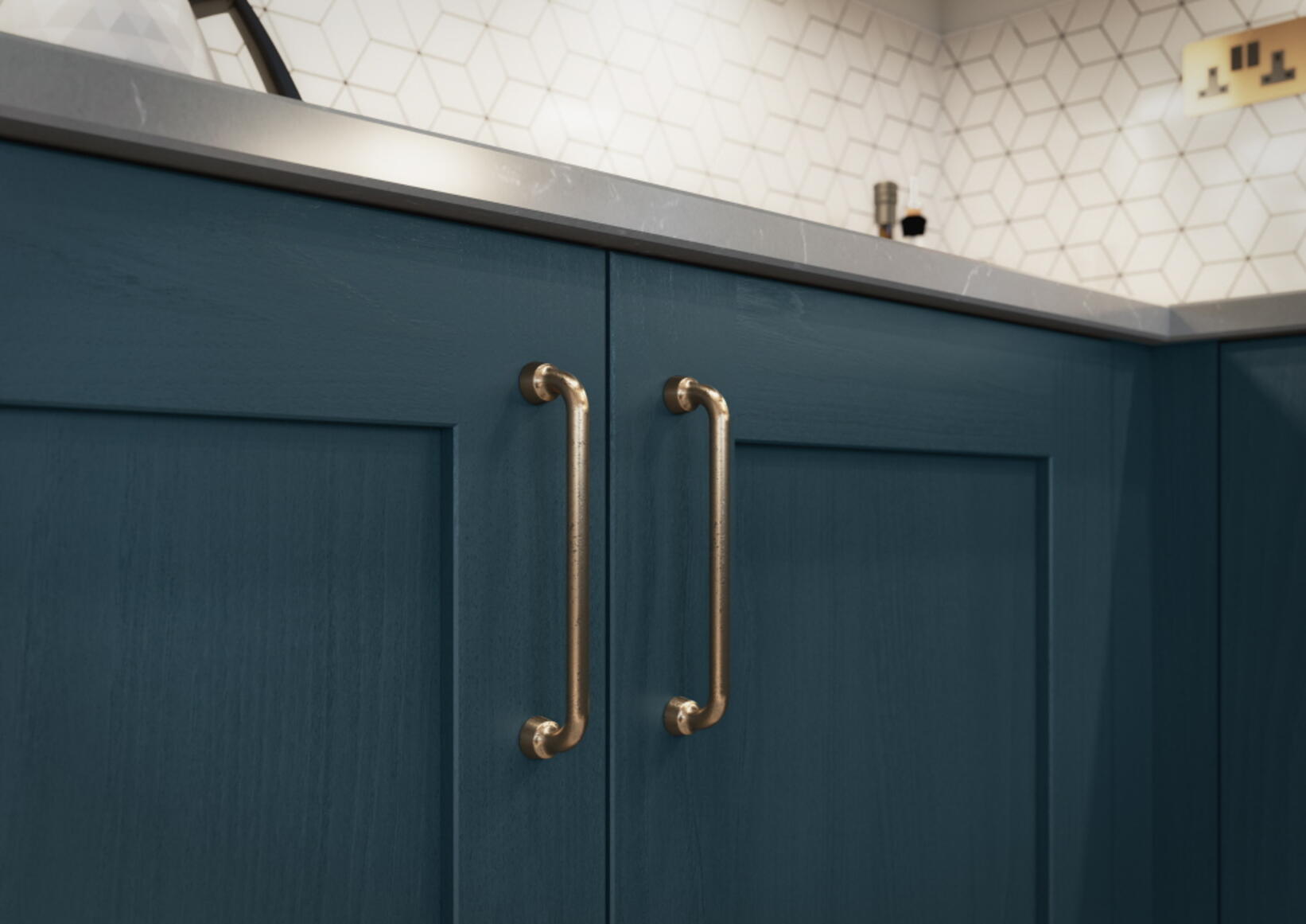 Chrome top kitchen handles