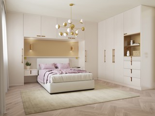 Unity Bedrooms Gloss Cashmere and Gold Metallic  kitchen