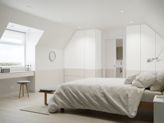 Unity Bedrooms Supermatt Pure White and Light Grey kitchen